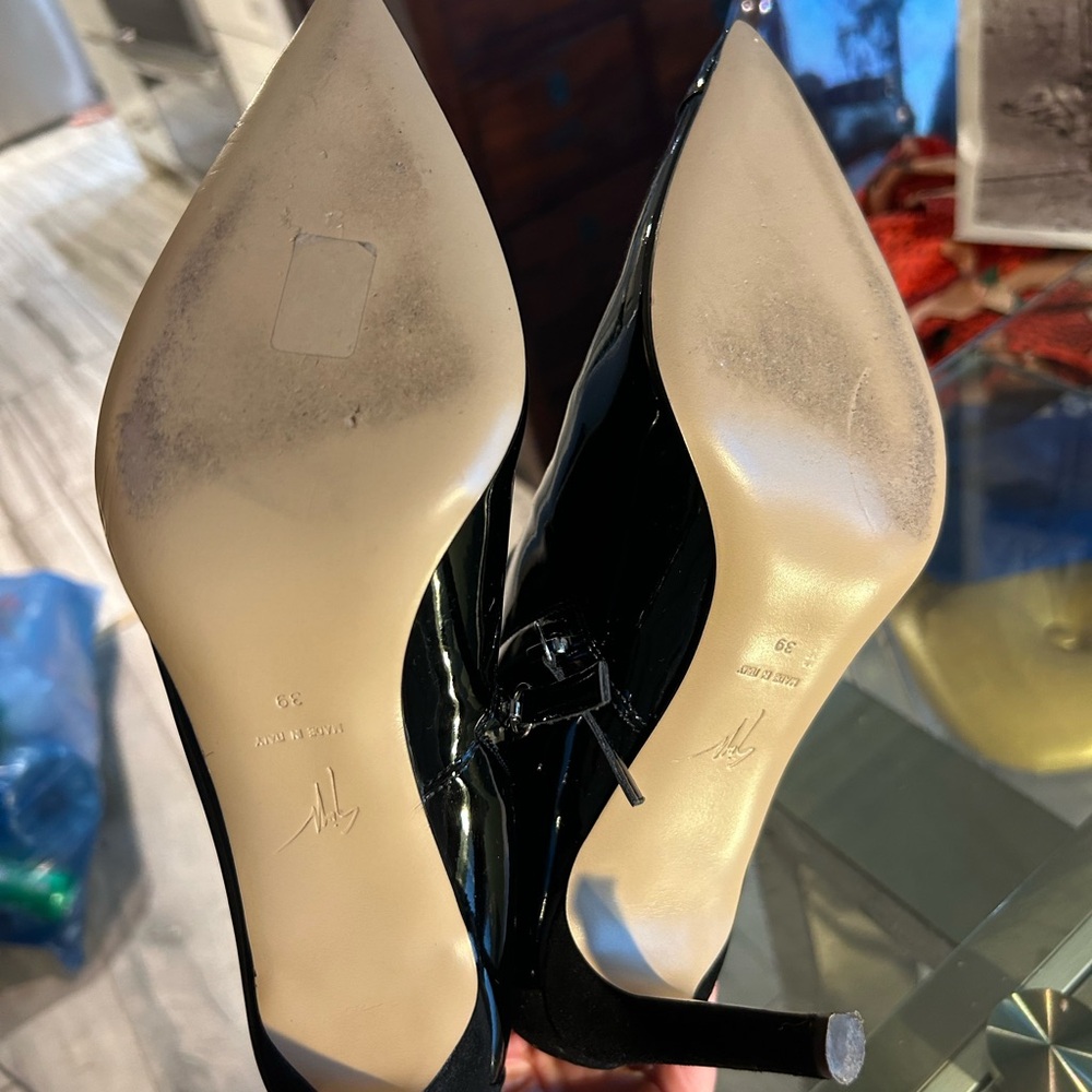 85mm Mirea Giuseppe Zanotti Black Heeled Boots - Picture 12 of 13